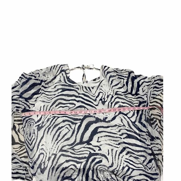 Simply Noelle Wild At Heart Zebra Blouse Blue XXL - Picture 3 of 9